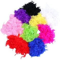 Milisten 6 Pieces 40G Assorted Colours Feather Boa Women Girls Dress Up Boa Carnival Boa Costume Party Stages Services DIY Accessories, Picture 4