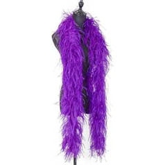 1M Fluffy Natural Ostrich Feather Boas 2 4 6 10 20 PLY Wedding Accessories Ostrich Feathers for Craft Party Decoration Plume Boa-Deep Purple 6ply 1m