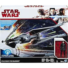 Hasbro Star Wars C1252EU4 — 8. sērija Force Link TIE trokšņa slāpētājs ar 3¾ collu (10 cm) Kylo Ren darbības figūru