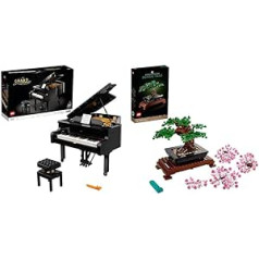 LEGO 21323 Ideas koncertspārnu konstrukcijas komplekts pieaugušajiem un 10281 Bonsai koks, mākslīgo augu komplekts amatniecībai pieaugušajiem, dāvana Valentīna dienai, Botānikas kolekcija, mājas dekorēšana, istaba