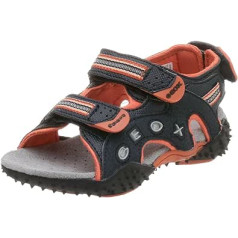 Geox Kleinkind Eagle Sandal, Marineblau/Orange, 25 EU (8,5 M ASV maziem bērniem)