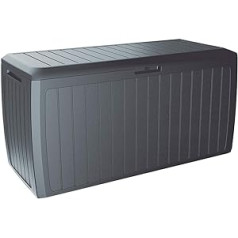 Casaria Deuba Storage Box Plus, Wheels & Handles, 100 kg Load Capacity, Smart Click System, Chest, Garden Box, Cushion Box, Model Selection, Board Plus anthracite