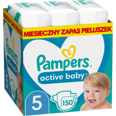 Pampers active baby mth box 5 sauskelnių rinkinys (11-16 kg); 150