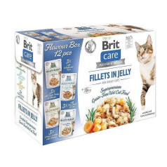 Brit care filė želė skonio dėžutėje - šlapias kačių maistas - 12 x 85 g