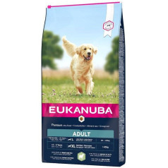 Eukanuba pieaugušais lielais un milzīgais jērs ar rīsiem - sausā suņu barība - 12+2 kg par brīvu!