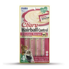 Inaba churu hairball cālis - kaķu kārums - 4x14g (56g)