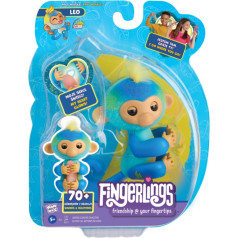 Fingerlings interactive figurine, blue leo monkey