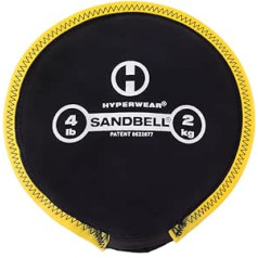 HYPERWEAR SandBell Sandbag treniņu maisiņš Izmantojiet mājas sporta aprīkojumā smilšu maisu jebkurā vietā, kas ir iepriekš piepildīts ar tīrām ASV smiltīm. Labākie patentētie fitnesa smilšu maisi (izmēri no 2 lb līdz 50 lb)