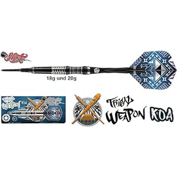 Shot Darts Tribal Weapon Koa 90% volframo minkštas smiginis