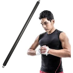 Pilates Bar Yoga Stick, Portable Pilates Bar for Full Body Workout, Home Gym Workouts Metal Stick Squat Yoga Pilates Flex Bands for Full Body Shaping