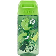 Smash Kids vandens butelis 450 ml Green Dinosaur Design