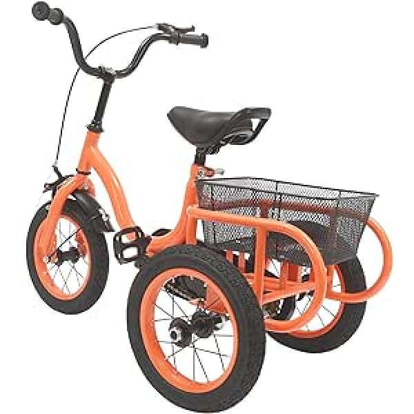 XUEMANSHOP Children's Bicycle 12 Inch Boys Girls Children's Bicycle with Basket and Adjustable Height of Handlebar and Seat for Children Aged 2-5 Years