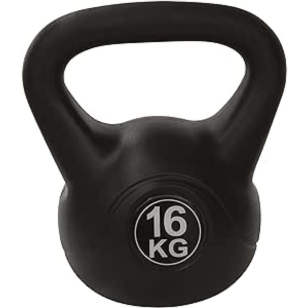 Tunturi Kugelhantel, Kettlebell, PVC ir Sand gefüllt, 2 kg 4 kg 6 kg 8 kg 10 kg 12 kg 16 kg