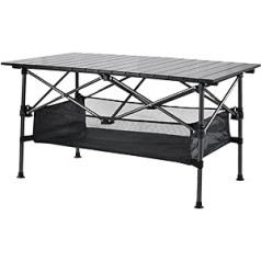 EVURU Tables and Chairs Tourist Folding Table for Nature Hiking, Rolling Table, Camping, Portable, for Outdoors, Garden, Backpacking, Barbecue, Desk, Easily Adjustable