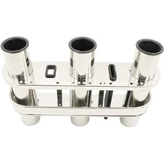 MarineMFRS Stainless Steel 3 Tube Fishing Rod Holder Organizer Link Stand Accessories