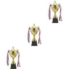 Toddmomy 3gab Creative Trophy Dāvanas Sporta Dekors Kidcraft Playset Basketbola Trofeja Basketbola Rotaļlieta Zelta dekors Kompakts Sporta Kauss Trofejas Kauss Daudzfunkcionāls Bērnu Metāls