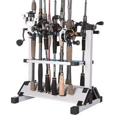 One Bass Alloy Fishing Rod Holder for All Types of Fishing Rods Portable Fishing Rod Holder for Fishing Rods with Up to 12 or 24 Rods