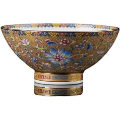 Servēšanas trauki, graudaugu bļodas, keramikas bļoda* Antīka pils stila porcelāna rīsu bļoda, putras bļoda, zupas bļoda 13 cm 5,1 collas keramikas Antique Palace Krāsains ķīniešu stila kātu bļoda