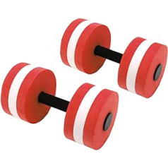 2 Pieces Water Weights, Water Aerobics Dumbbells, Water Aerobics Set for Water Aerobics, Aqua Fitness Barbells, Exercise Handbars, Pool Fitness Equipment (Red)