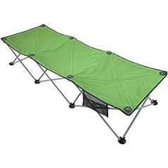 ChengBeautiful Folding Camping Cots Camping Folding Camping Bed for Fishing Festivals and Camping Lightweight and Easy to Store (Color : Green, Size : 185x68x35cm)