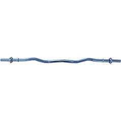 Lisaro SZ Dumbbell Curl Bar 120 cm ar Spinlock apkaklēm | Standarta standarta rievoti un hromēti | Diska stiprinājuma diametrs 30 mm | Hanteles cirtas bārs