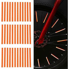 QQOLi Bicycle Wheel Spoke Reflectors High Visibility Cycling Safety Warning Waterproof and Reflective Materials 36 Pieces