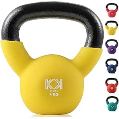 KK Kettlebells Čuguna neoprēna pārklājums Spēka treniņš mājas sporta zālē