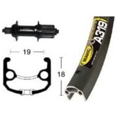 Bike-Parts 28'' aizmugurējais ritenis Mavic A 319 + Shimano Deore 8/9 ātrumu (QR)