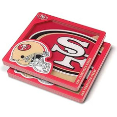 YouTheFan logotipu sērija Sanfrancisko 49ers 3D paliktnis, komandas krāsas, 4 x 4 collas