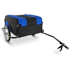 Duramaxx Mountee dviračio priekaba, krovinio priekaba, rankinis vežimėlis, transportavimo dėžė su 130 litrų talpa, maks. 60 kg apkrova, milteliniu būdu dengtas vamzdinis plieninis rėmas, raudonas arba mėlynas, mėlynas
