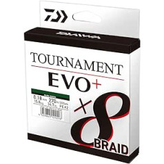 Daiwa Tournament x8 Braid EVO+ 900m tumši zaļa pīta makšķerēšanas aukla