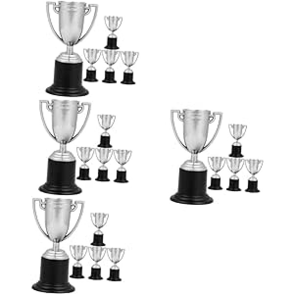 Kisangel 20 PCS Trophy Plastmasas modeļi Miniatūras dekorācijas Mini zelta kauss Pirmās vietas kauss Bērnu balvas trofejas Dalība trofeju kauss Amatniecība Abs Student Volejbols