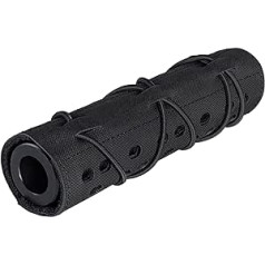 TOPTACPRO Airsoft slāpētāja vāks 7 collu lāzergriešanas vairāku kameru maskēšanās piederumi