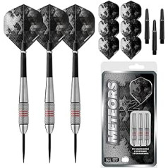 Designa Heavy Darts Set 30-48g Tungsten V2 Meteors Knurled & Curled