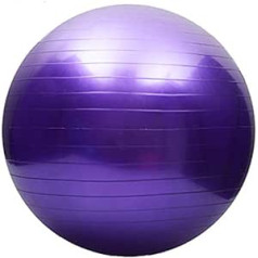 Fortitude sporta Šveices bumba 55 cm — vingrošanas bumba ar sūkni jogai, fitnesam, pilates, līdzsvaram, trenažieru zālei, neslīd