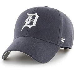 '47 MLB Detroit Tigers MVP Unisex beisbola cepure, regulējama, augstas kvalitātes dizains un izpildījums, balts logotips, tumši zils, tumši zils