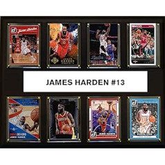 C&I Collectables NBA Hjūstonas Rockets Mens 1215HARDEN8CNBA Džeimss Hārdens Hjūstonas Rockets 8 Cards Brown