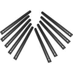 Iepakojumā 10 Fire Starter stieņa magnija stieņa krams 8 x 0,8 cm ar caurumu Ferrocerium Flint Stick Premium šķiltavas avārijas izdzīvošanas rīks āra ceļojumiem, kempingiem, pārgājieniem