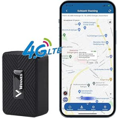 Micro 4G GPS Tracker Magnet Real-Time Mini GPS Locator Real- Time Satellite Portable Location Tracker 1500 mAh Battery, Geo-Fence Alarm, Free App, for Children, Motorcycle, Car