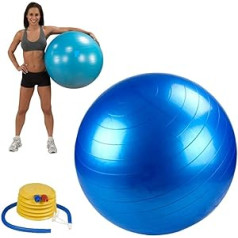 SturdyFoot Exercise Ball 55 cm 65 cm 75 cm 85 cm Gymnastics Ball Anti-Burst & Extra Thick Swiss Ball with Pump Birthing Ball for Yoga, Pilates, Fitness, Pregnancy & Work