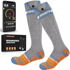 Beheizbare Socken Beheizte Socken,Heizsocken Skisocken 5v 5000 mAh Wiederaufladbare Warme Socken Fußwärmer mit APP-Steuerung Warme Winter Socken