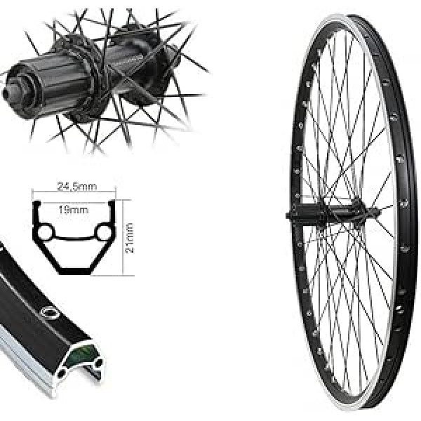 28 collu aizmugurējais ritenis Shimano melns 8, -9, -10 ātrumu V veida bremžu riteņa doba kamera 29 collu balsta leņķis