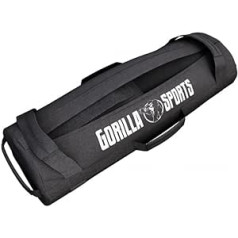 GORILLA SPORTS® Fitness Power Bag - 20/30 kg, pildīts, metāla smiltis, regulējami svari, ar 6 rokturiem, smilšu maiss, svara maiss, pamatsoma, smilšu maiss, funkcionālam treniņam, spēka treniņam, treniņam