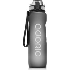 Adoric Sports Water Bottle, BPA-Free Tritan, 500 ml, Children's Leak-Proof Bottle, School Water Bottle, Sports Bottle for School, Trips, Camping, Outdoors, Yoga, Gym. (Grey)