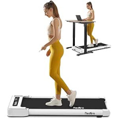 Redliro Walking Pad Treadmill Under Desk, Portable Mini Treadmill with Remote Control, Bluetooth, 120 kg Max Weight, Install-Free Jogging Machine for Home/Office