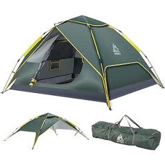Hewolf automātiskā kempinga uznirstošā telts 3-4 personām atjauninātas versijas hidrauliskā telts ar somu — 200 × 180 × 135 cm