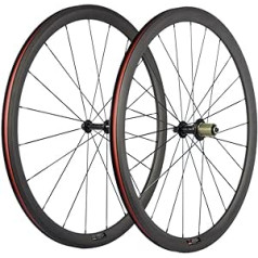 SunRise 1 pair Road Bike Carbon 700C Clincher riteņu komplekts īpaši vieglie velosipēda riteņi 38 mm dziļums