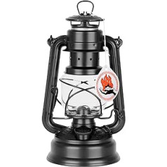 Feuerhand Baby Special 276 Storm Lantern - Ražots Vācijā kopš 1893. gada - Naftas lampa, kas izgatavota no pulverkrāsota tērauda un neplīstoša stikla - matēts melns