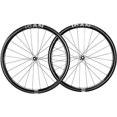 ICAN Carbon Road Bike disku riteņu komplekts 40/50/55 mm Clincher Tubeless Ready 25 mm Centrālā bloķēšana Caurass 12 × 100/12 × 142 mm