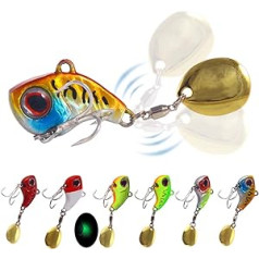 Jig Spinner Set, Chatterbait Artificial Bait, Crankbait Spinner Bait, Spinner Jig Bait, Lead Head Spinner, Metal Bait, Lifelike Bait, Artificial Bait